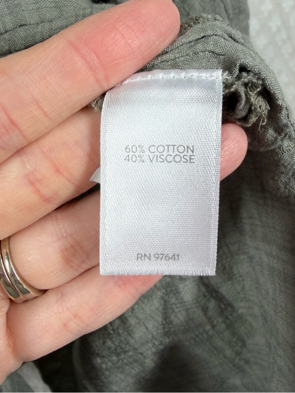 J. Jill Grey Green Button Down Long Sleeve‎ Tunic Top - Picture 5 of 6
